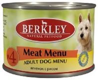 Консервы для собак Berkley №4: ягненок с рисом 0,2 кг.
