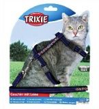 Поводок и шлейка для кошек Trixie нейлон с вышивкой